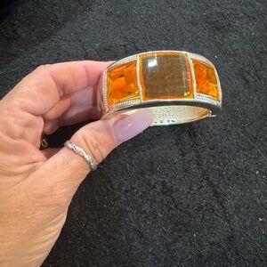 Orange and Silver Bracelet